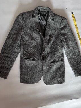 Ann Taylor Women's Gray Ribbed Knit Blazer